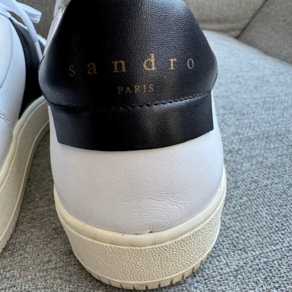 Sandro Magic Leather and Suede Trainers Sneaker Preppy Men's 41 US 8.5 - Picture 5 of 12